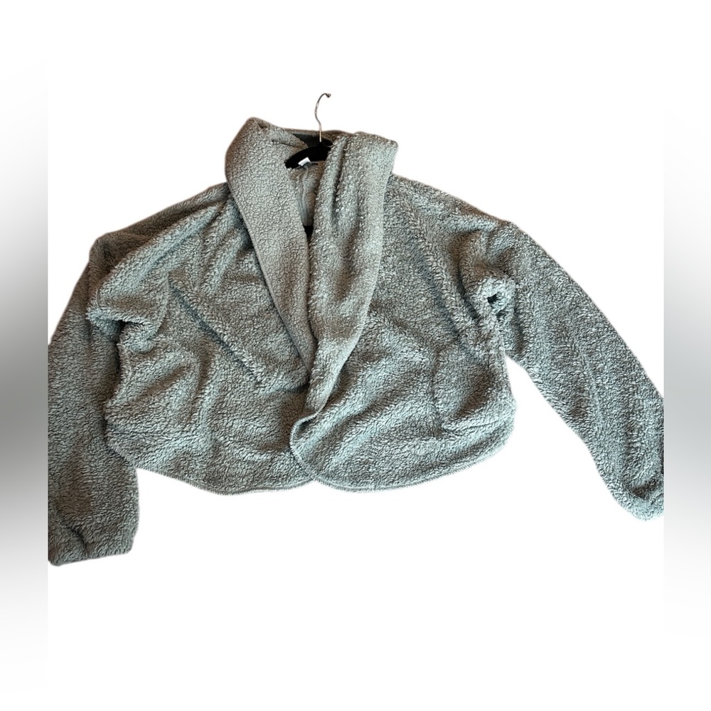 FAVLUX Soft Turquoise Sherpa Hoodie Jacket